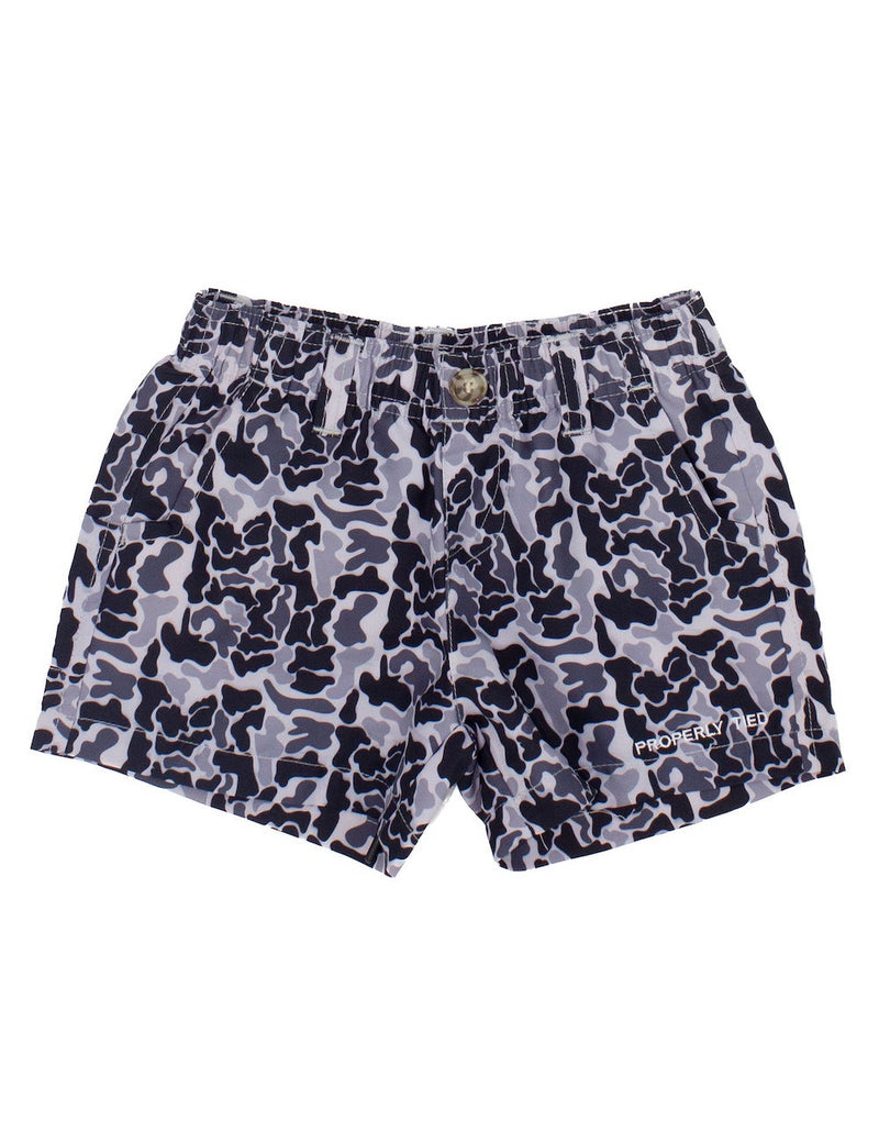 Properly Tied Boys Mallard Shorts - Camo - Vintage Tan