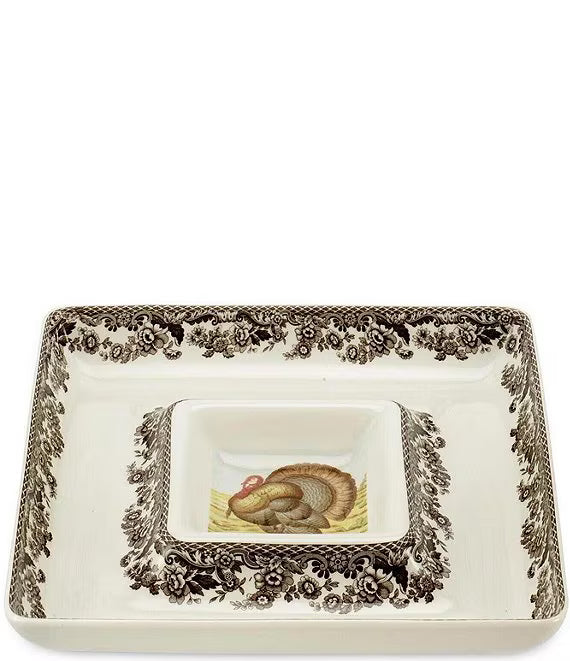 Woodland Turkey Chip & Dip Server