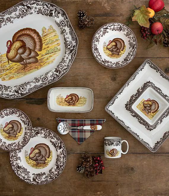 Woodland Turkey Chip & Dip Server