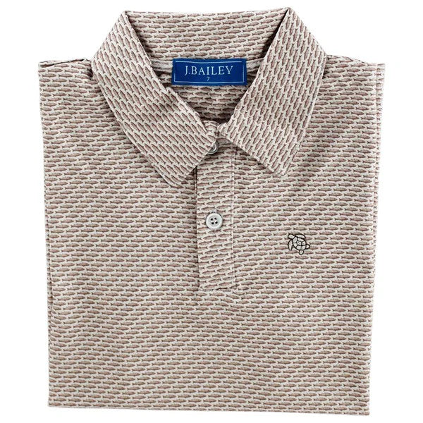 Henry Performance Polo - Fish on Tan