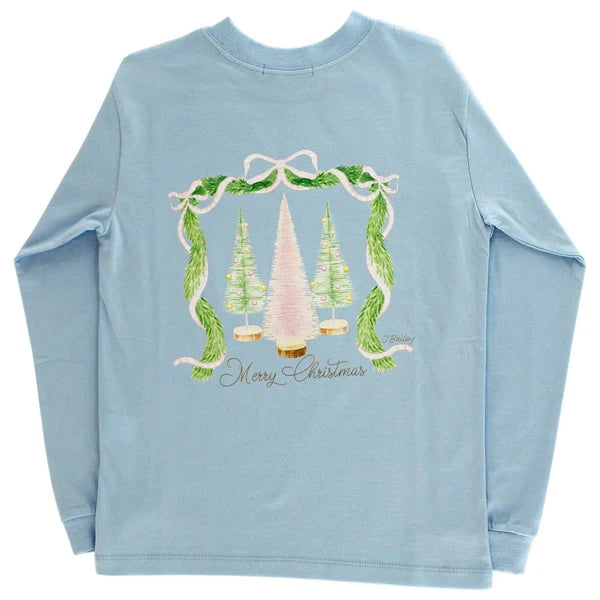 Girls L/S Bottle Brush Tee - Bayberry