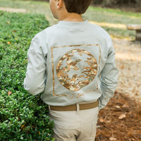 Boys Long Sleeve Tee - Duck Silhouette on Sage