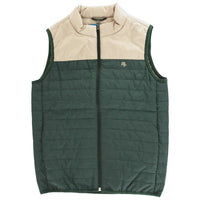 Quilted Vest - Forest & Tan