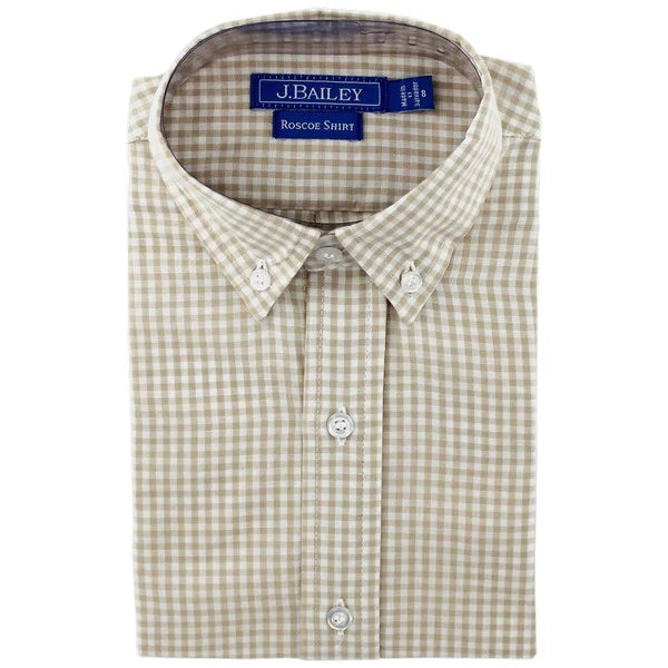 Roscoe Button Down - Khaki Check