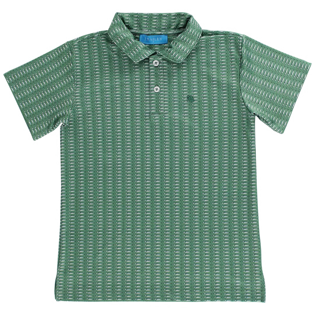 S/S Performance Polo Fish/Green