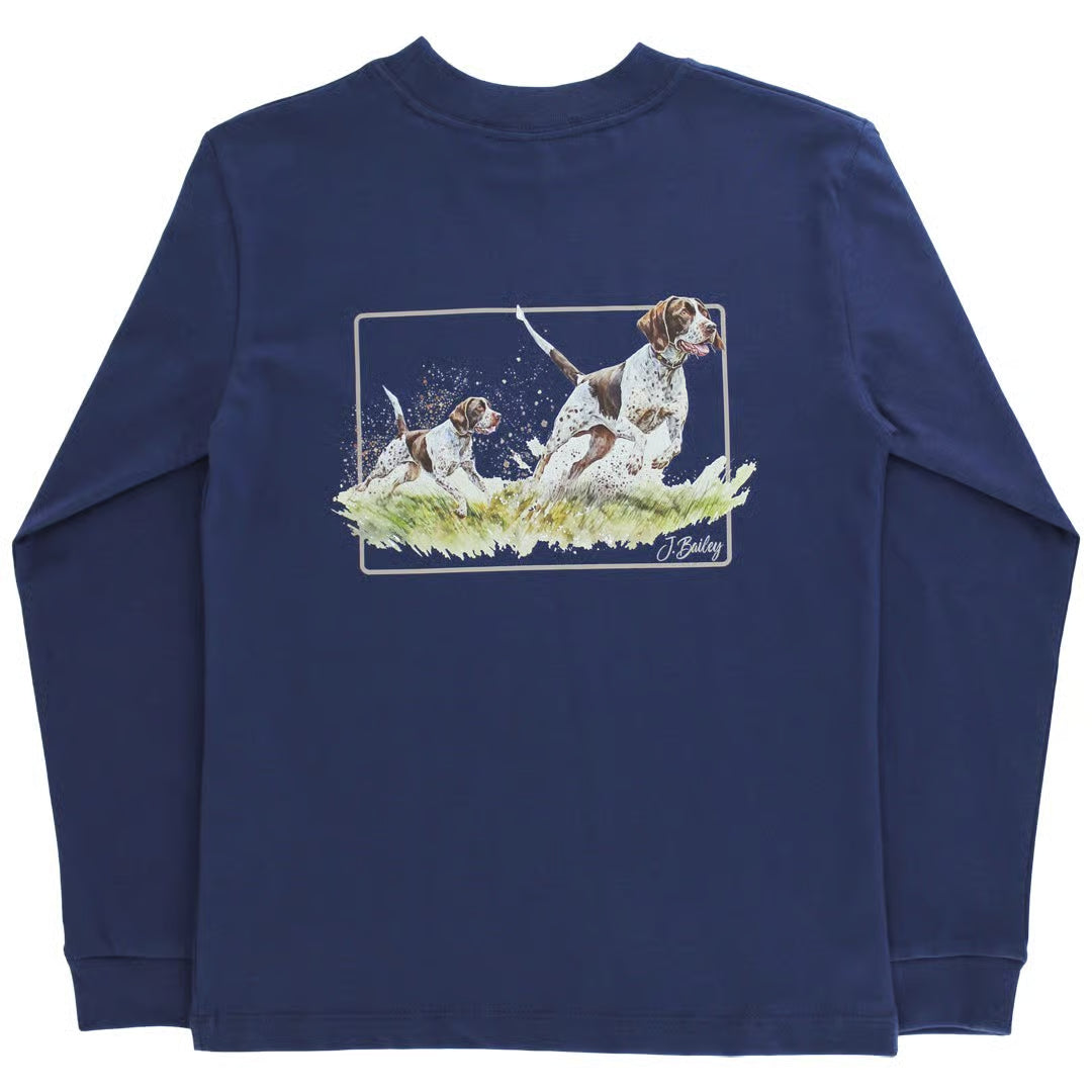 L/S Pointer TEE -Navy