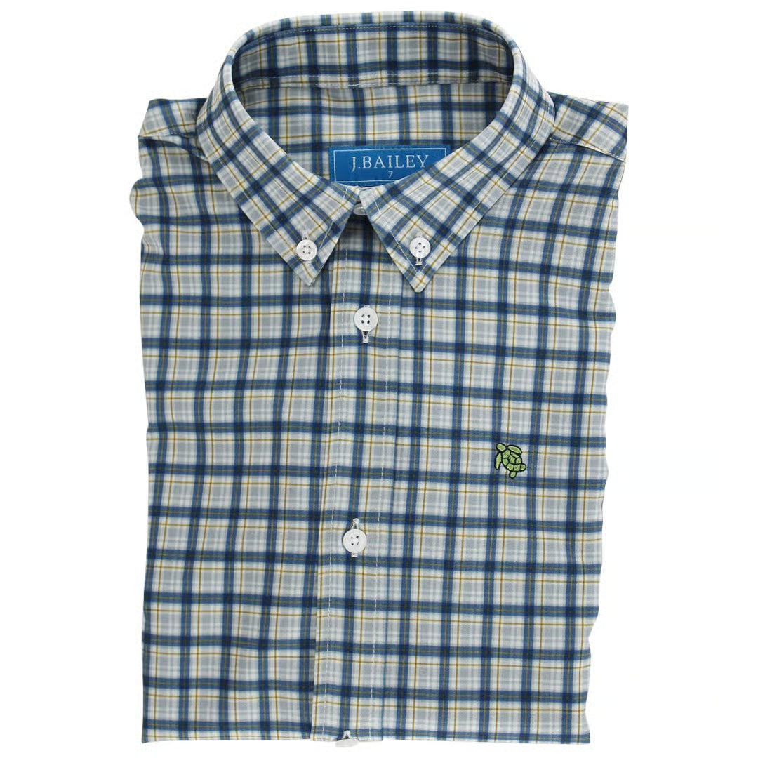 Boys Performance Button Down-Stone