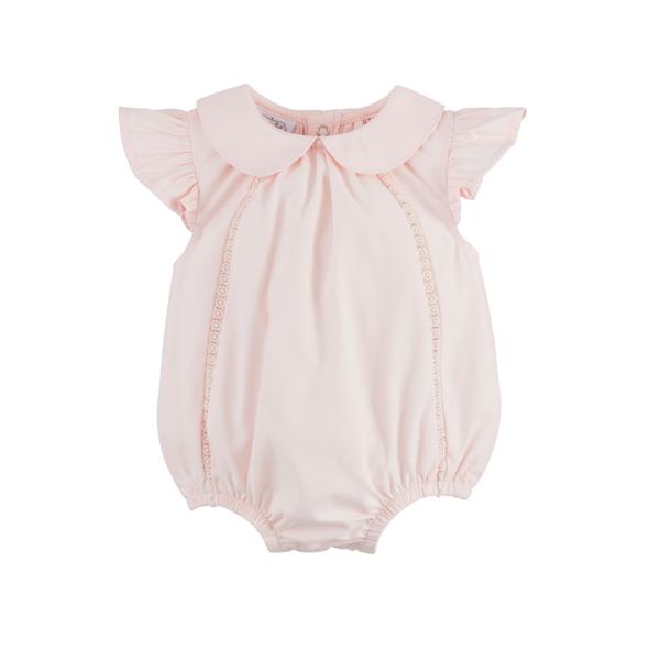 Collared Poplin Baby Bubble-Pink