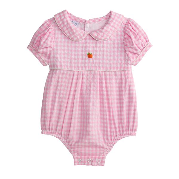 Pink Gingham Pumpkin Baby Bubble
