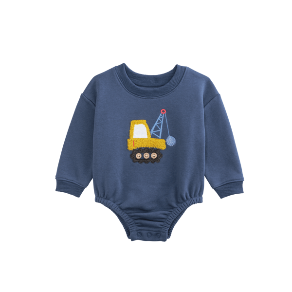 Construction Truck Baby Sweatshirt Bubble
