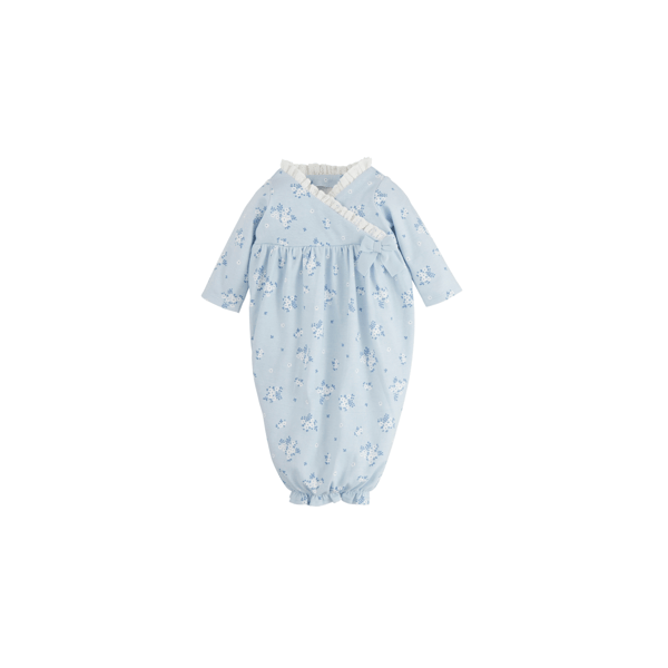 Ditsy Floral Sleeper gown- Baby Blue