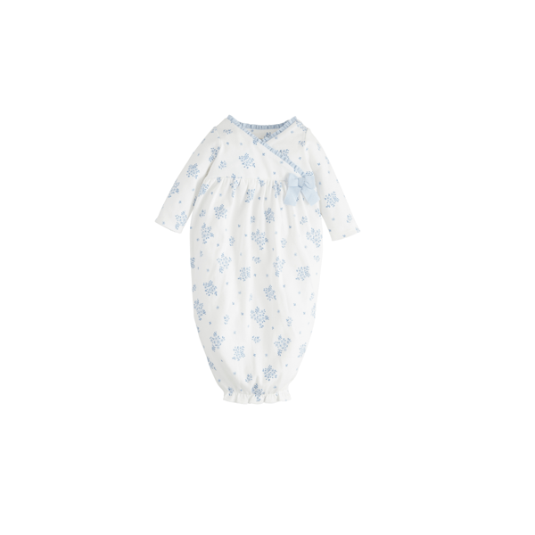 Ditsy Floral Sleeper gown-White