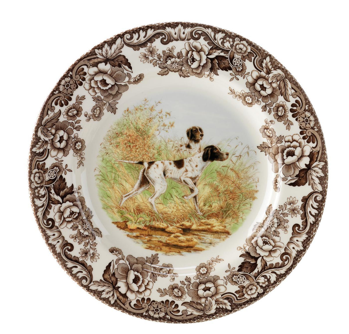 Woodland Dinner Plate - Flat Coated Pointer