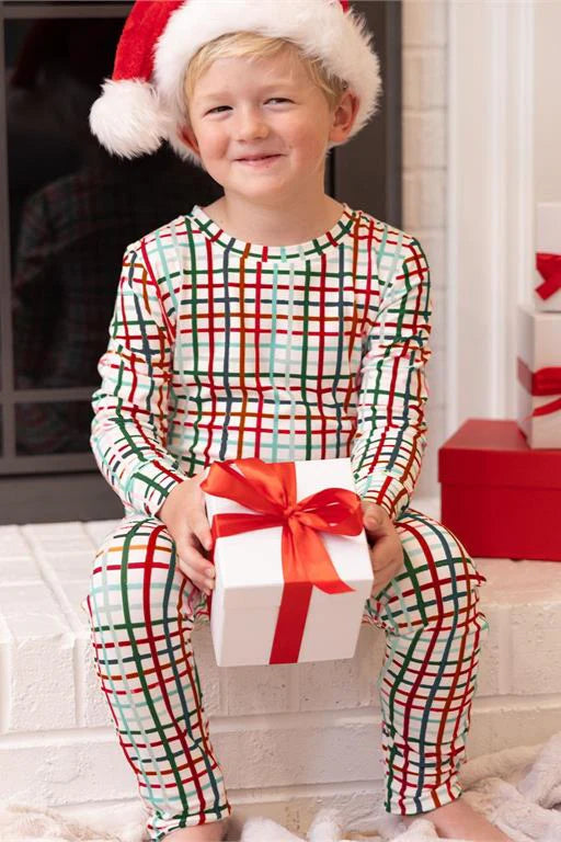 Boys Family Plaid pjs
