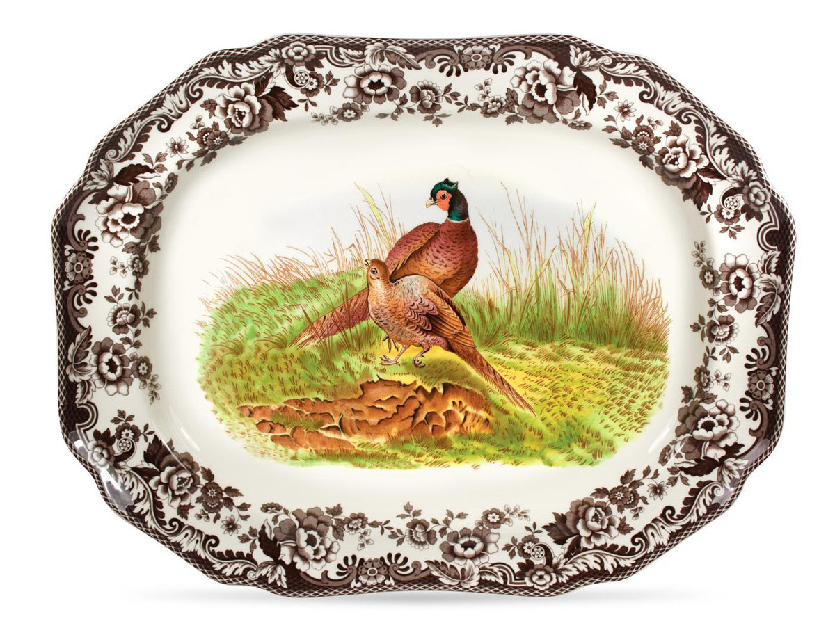 Woodland Octagonal Platter 19 Inch (Pheasant)