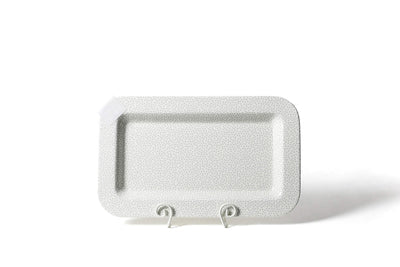 White Small Dot Mini Rectangle Platter