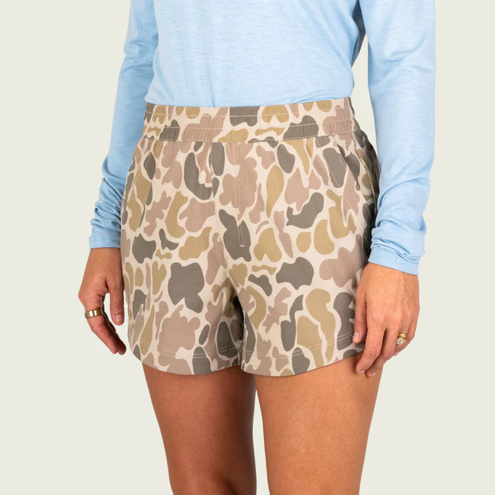 Women's Prime Hagood Shorts - Khaki Mallard Camo