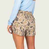 Women's Prime Hagood Shorts - Khaki Mallard Camo