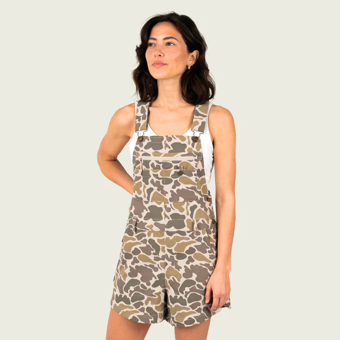 Women's Escape Shortalls - Khaki Mallard Camo