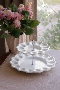 VIDA Alegria Two Tiered Egg Server White