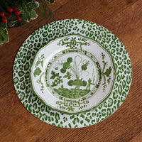 VIDA Faenza 9"  Salad Plate Set of 4 White and Green
