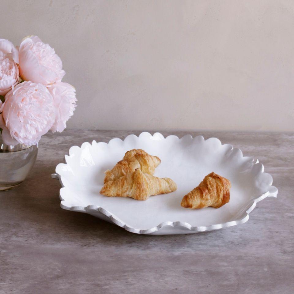 Vida Colette Large Round Platter (White)