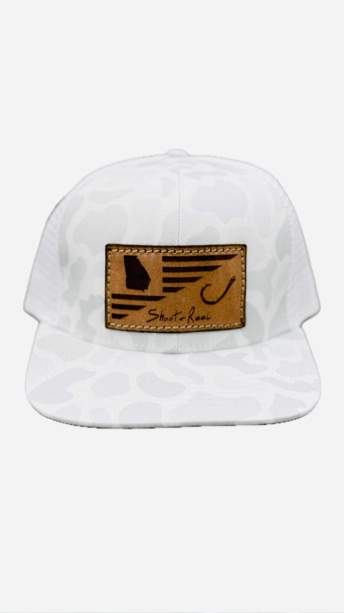 White Old School Patch Hat