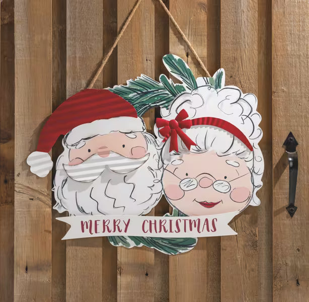 Mr. And Mrs. Claus Door Hanger