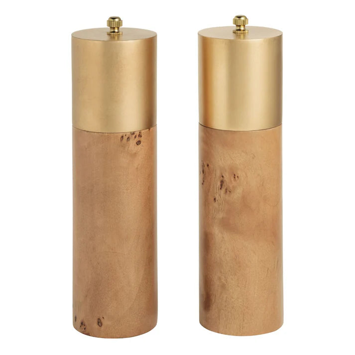 Mud Pie Burl Salt and Pepper Grinders