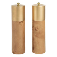 Mud Pie Burl Salt and Pepper Grinders