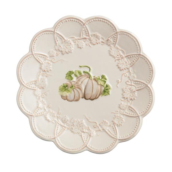 White Pumpkin  Salad Plate
