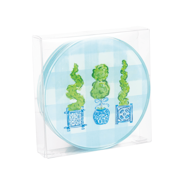 Three Topiary Coaster Set