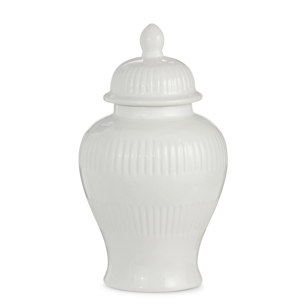10.5" White Ginger Jar
