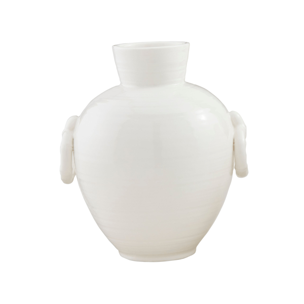 White Bamboo Vase-Large