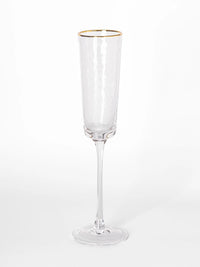 Champagne Glass / Hammered Clear - Set of 4