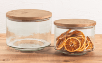 Burl Wood Lidded Canisters Set