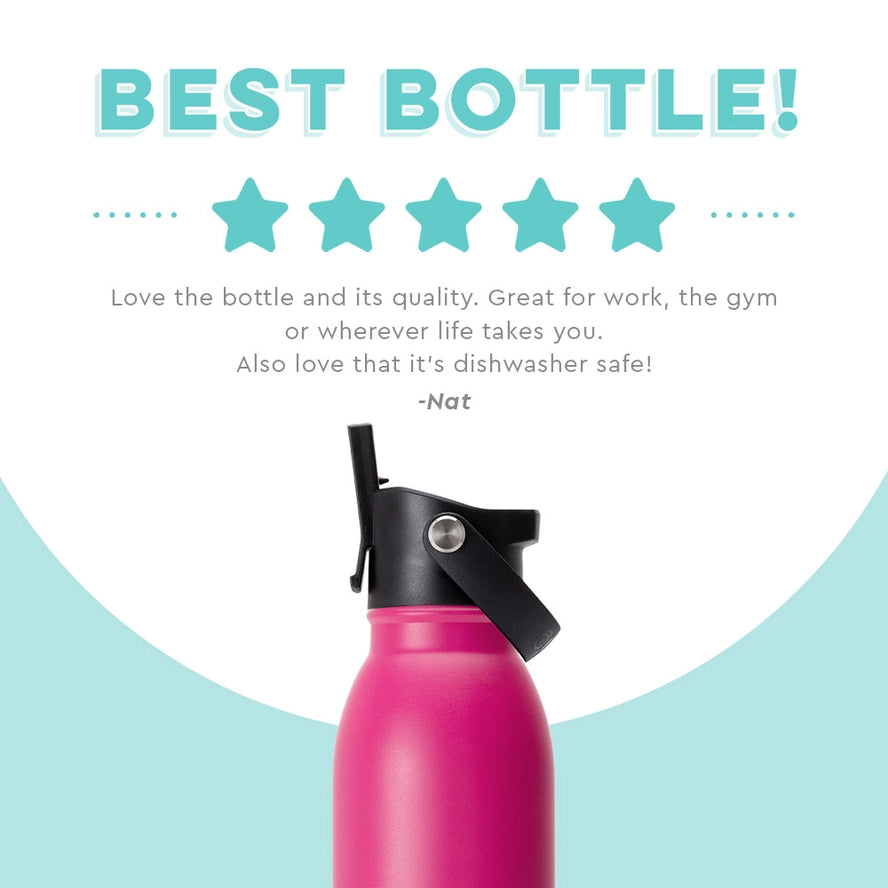 Hot Pink Flip + Sip Water Bottle (20oz)