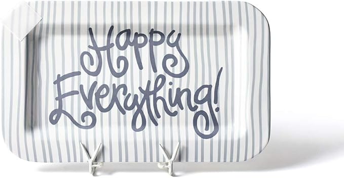 Stone Skinny Stripe Mini Happy Everything Rectangle Platter