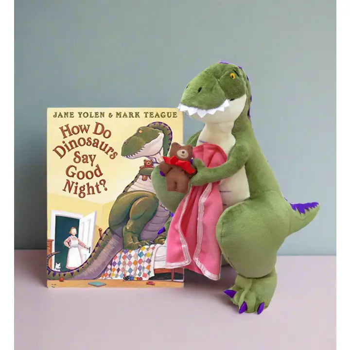 How Do Dinos Say Good Night? 14" & Board Book Set