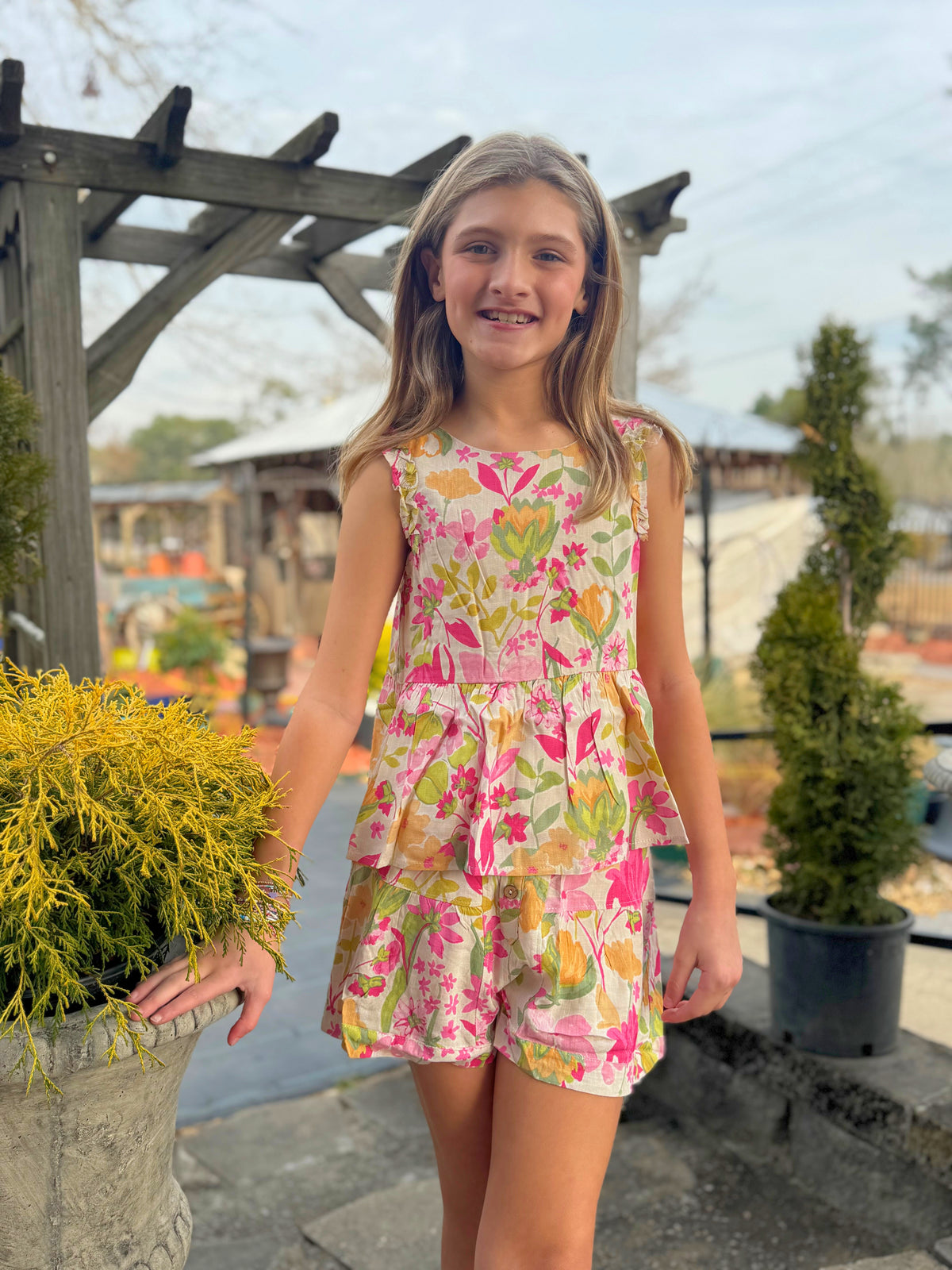 Spring Floral Short Set