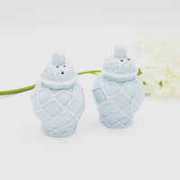 Ginger Jar Salt and Pepper Shakers - Light Blue