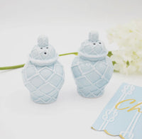 Ginger Jar Salt and Pepper Shakers - Light Blue