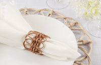 Twisted Rattan Napkin Ring - Set of 4
