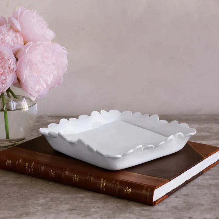 VIDA Colette White Dinner  Napkin Holder