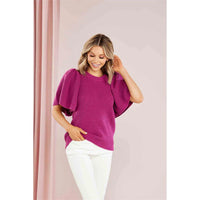 Sweetheart Sweater- Plum