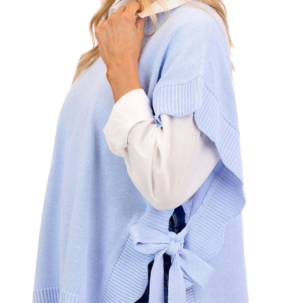 Rigsby Scallop Sweater-Blue