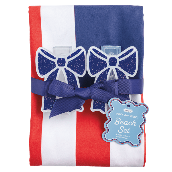 Blue Americana Quick Dry Beach Towel Set