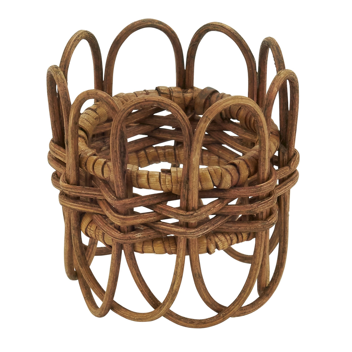 Twisted Rattan Napkin Ring - Set of 4
