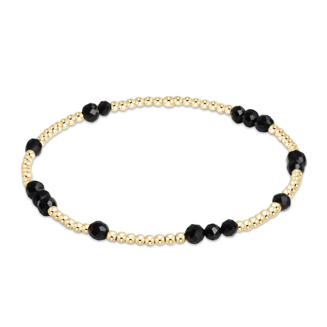 Extended Hope Unwritten Gemstone Bracelet - Faceted Onyx