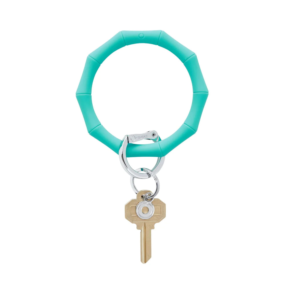 Silicone Big O Key Ring - In The Pool Bamboo